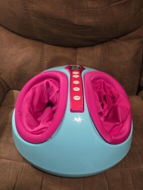 Bliss Blue Foot Massager with Purple-Pink Liners